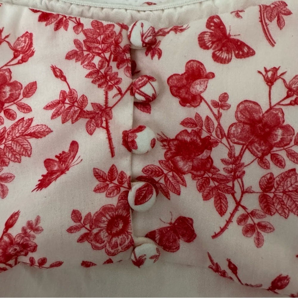 Princess Polly Juliette Bustier Strapless Crop Top Pink Floral Print Size 10 - Picture 10 of 16
